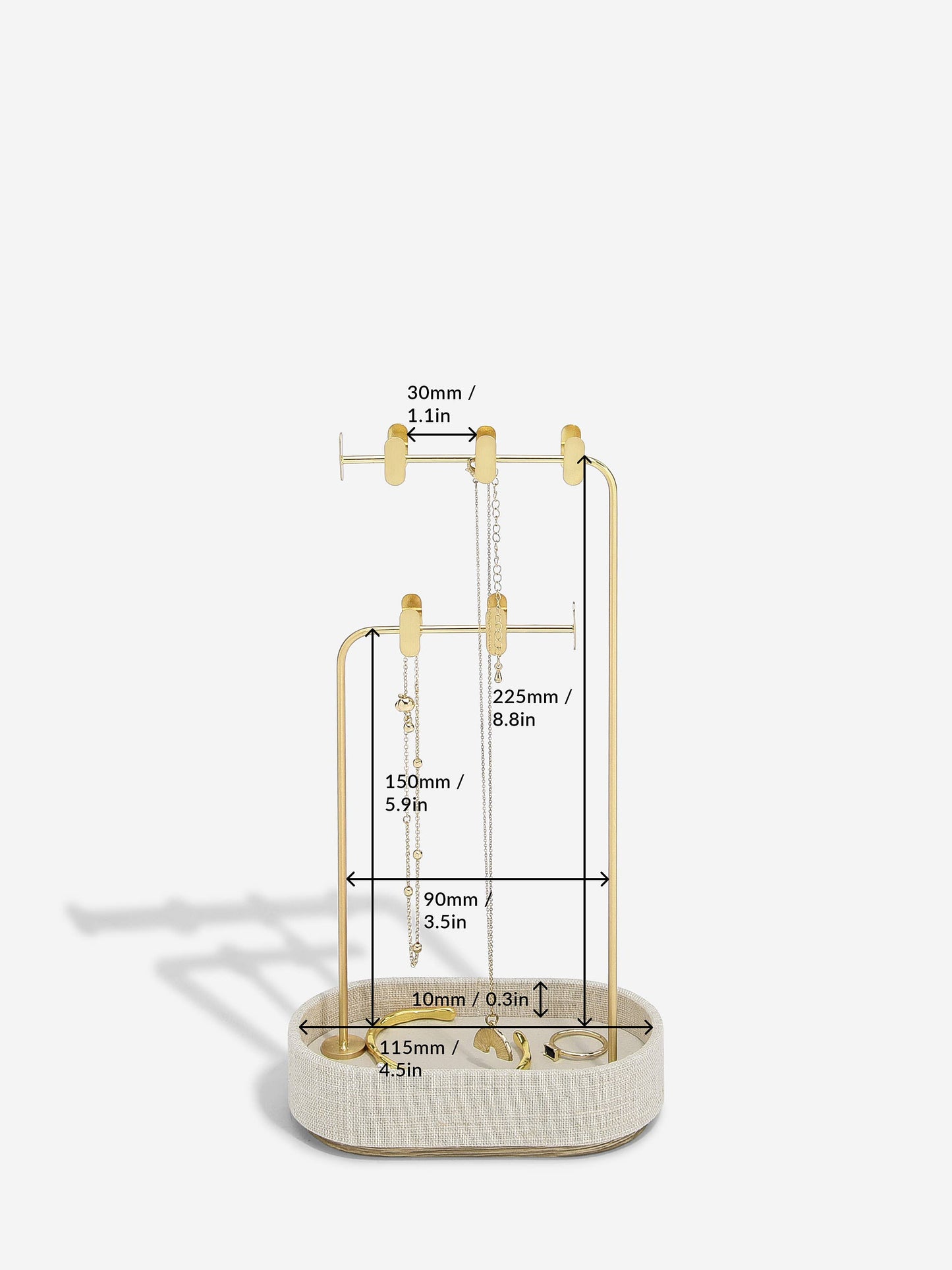 Stackers - Oatmeal & Linen Multi-Hook Jewellery Stand