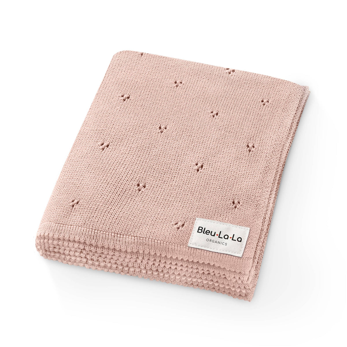 Bleu La La - 100% Organic Cotton Pointelle Swaddle Receiving Baby Blanket