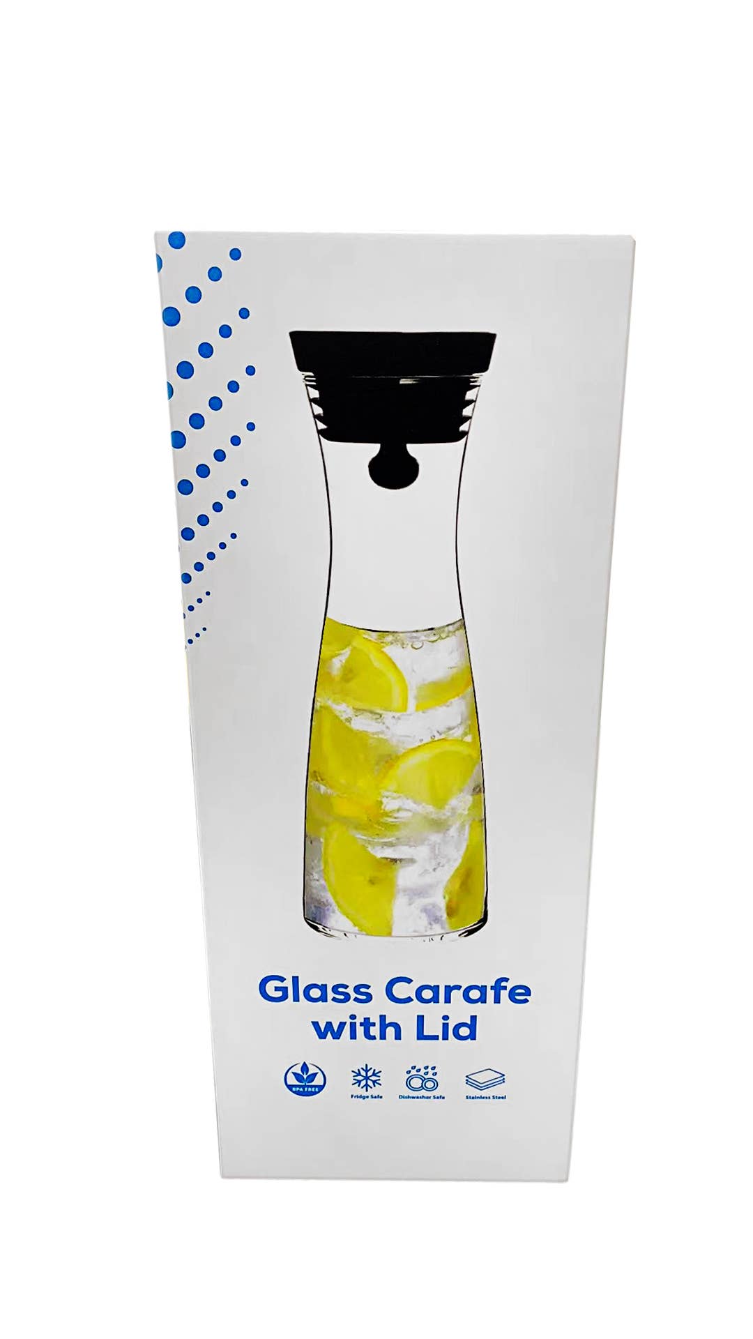 Krifts Products - Glass Carafe with Smart Lid 44 OZ 1.3L