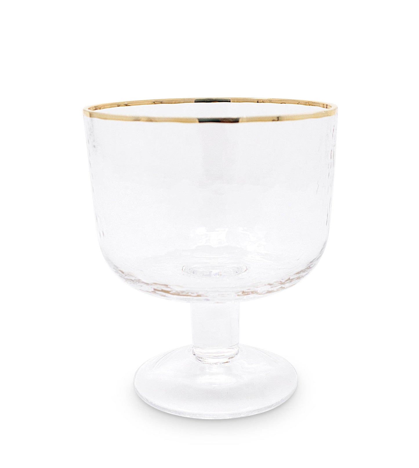 VIVIENCE - Set Of 6 Footed Dessert Bowls With Gold Rim