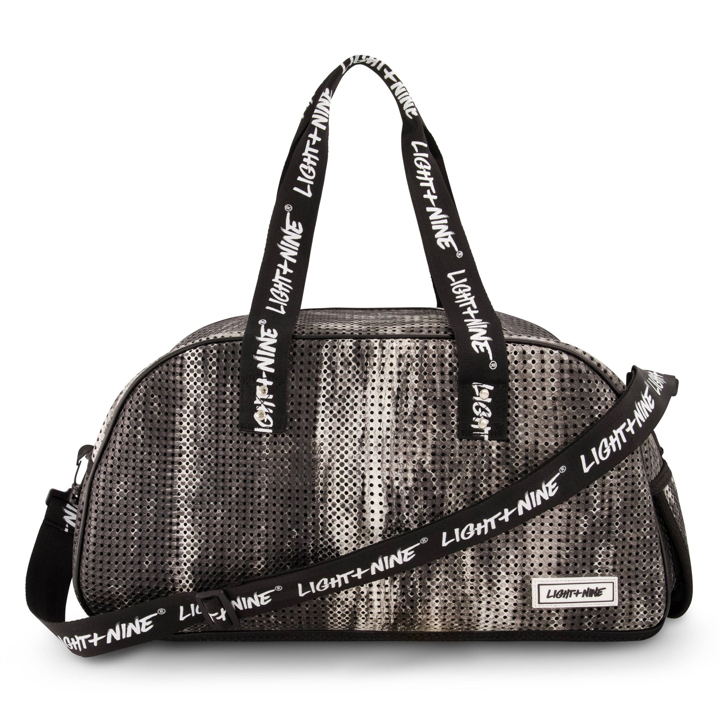 Light + Nine - Duffy Bag with Shoe Compartment Black Tie Dye