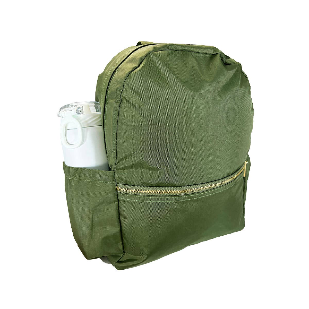 Mint - Olive Nylon Medium Backpack w/ Pocket | Mint