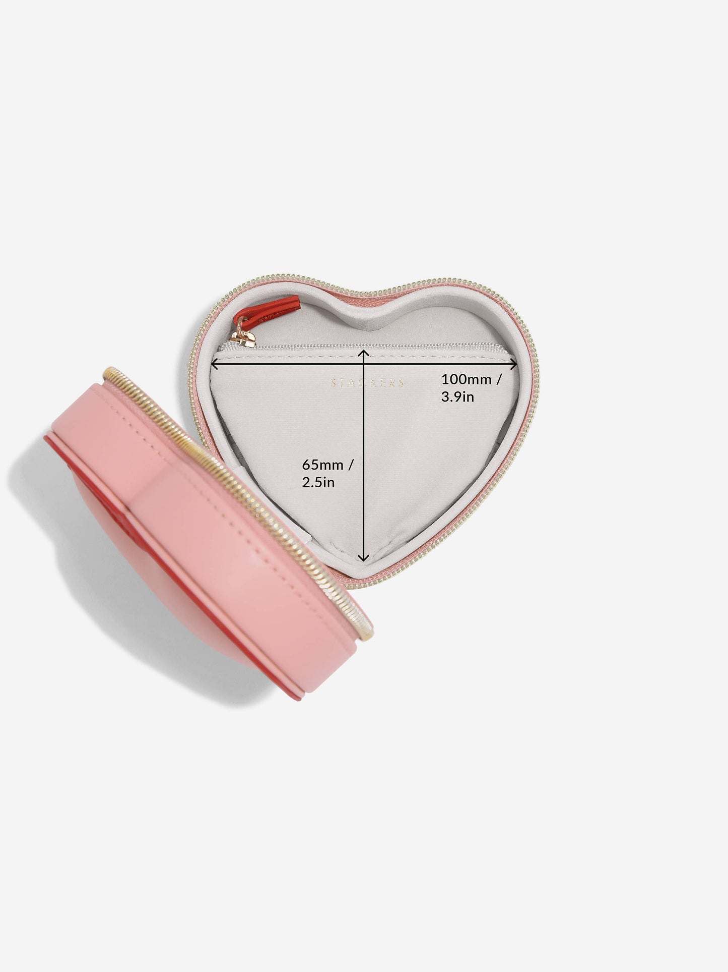 Stackers - Pink Heart Travel Jewellery Box