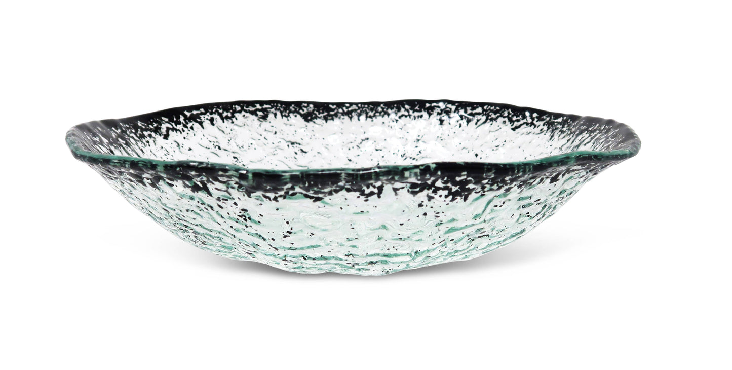 VIVIENCE - Salad Bowl with Scattered Black Design: Large