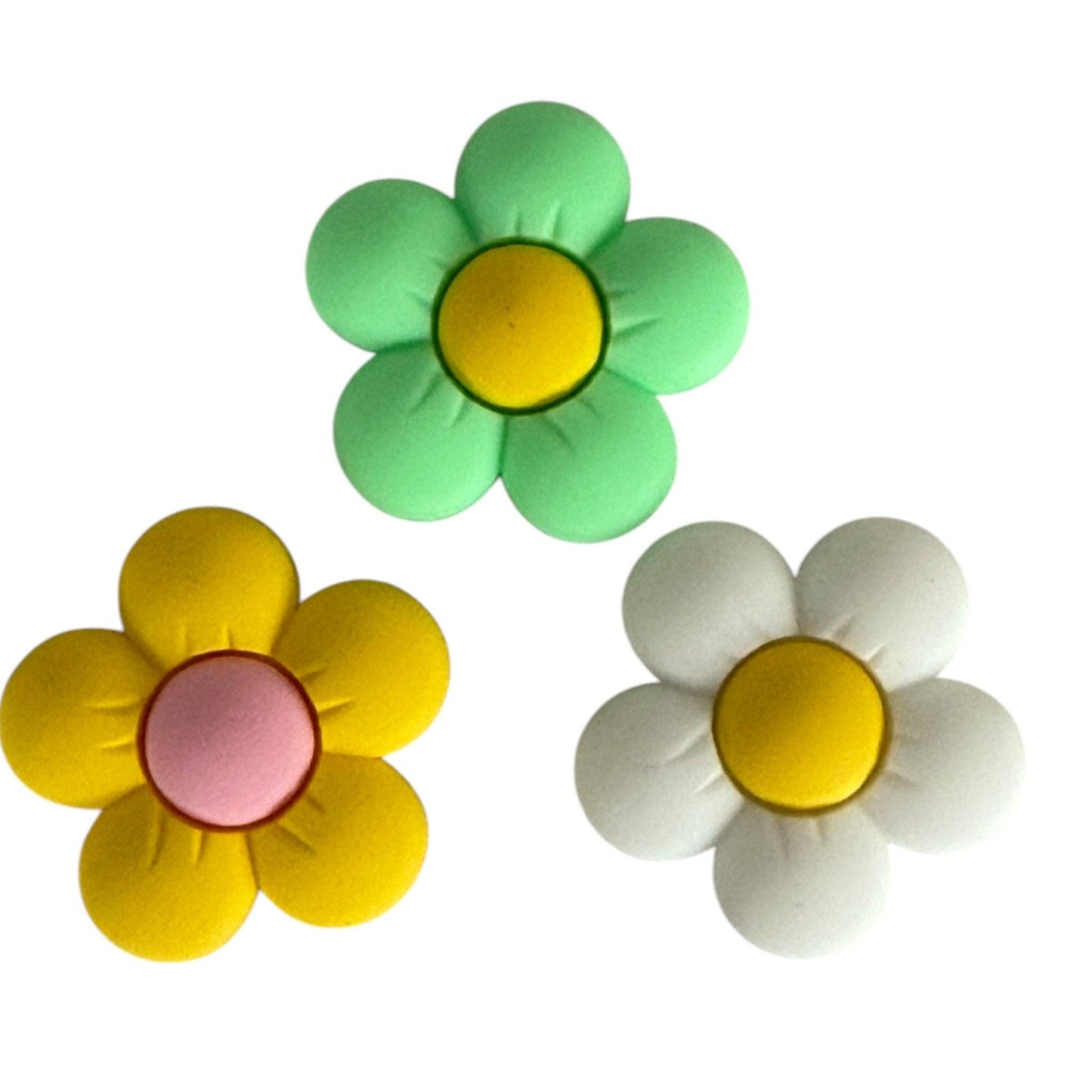 CrocBagg - Set of 3 Small Daisy Bag Charms