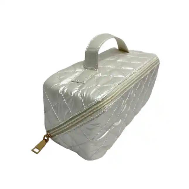 Lemonbella - Cosmetic Diamond Makeup Travel Bag GlamZip Ivory