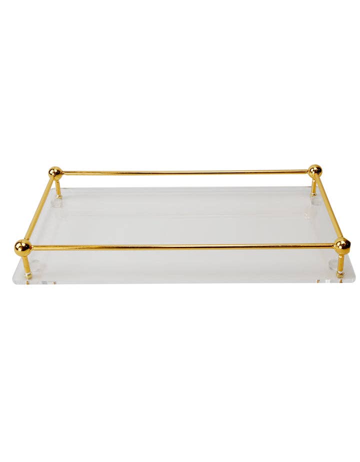 DesignStyles Home - Simply Brilliant Acrylic Tray with Golden Tubes