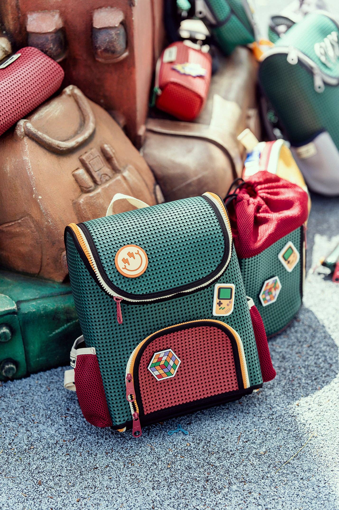 Light + Nine - Student Backpack Artist Green