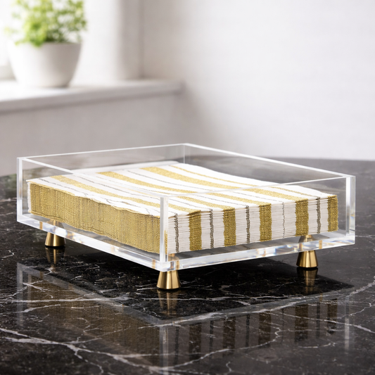 Krifts Products - Acrylic  Square Napkin Holder on Legs
