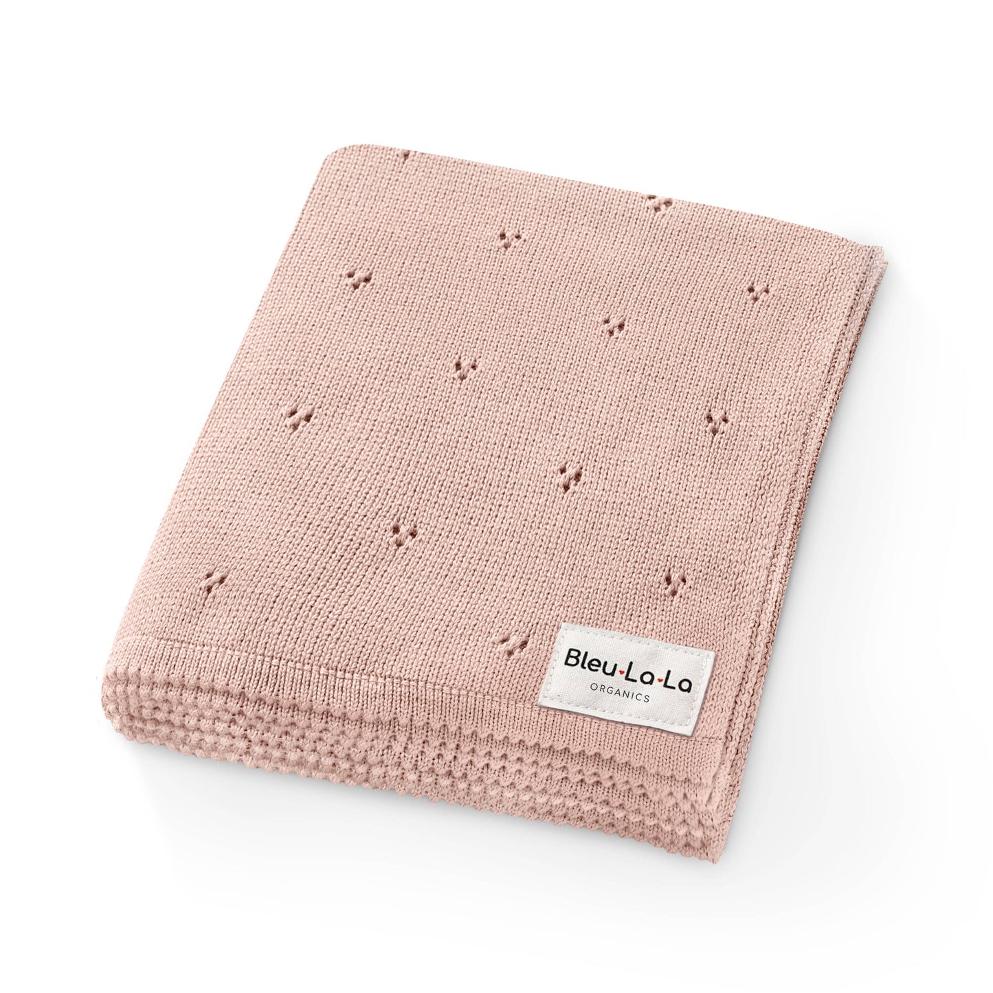 Bleu La La - 100% Organic Cotton Pointelle Swaddle Receiving Baby Blanket: Ballet Slippers