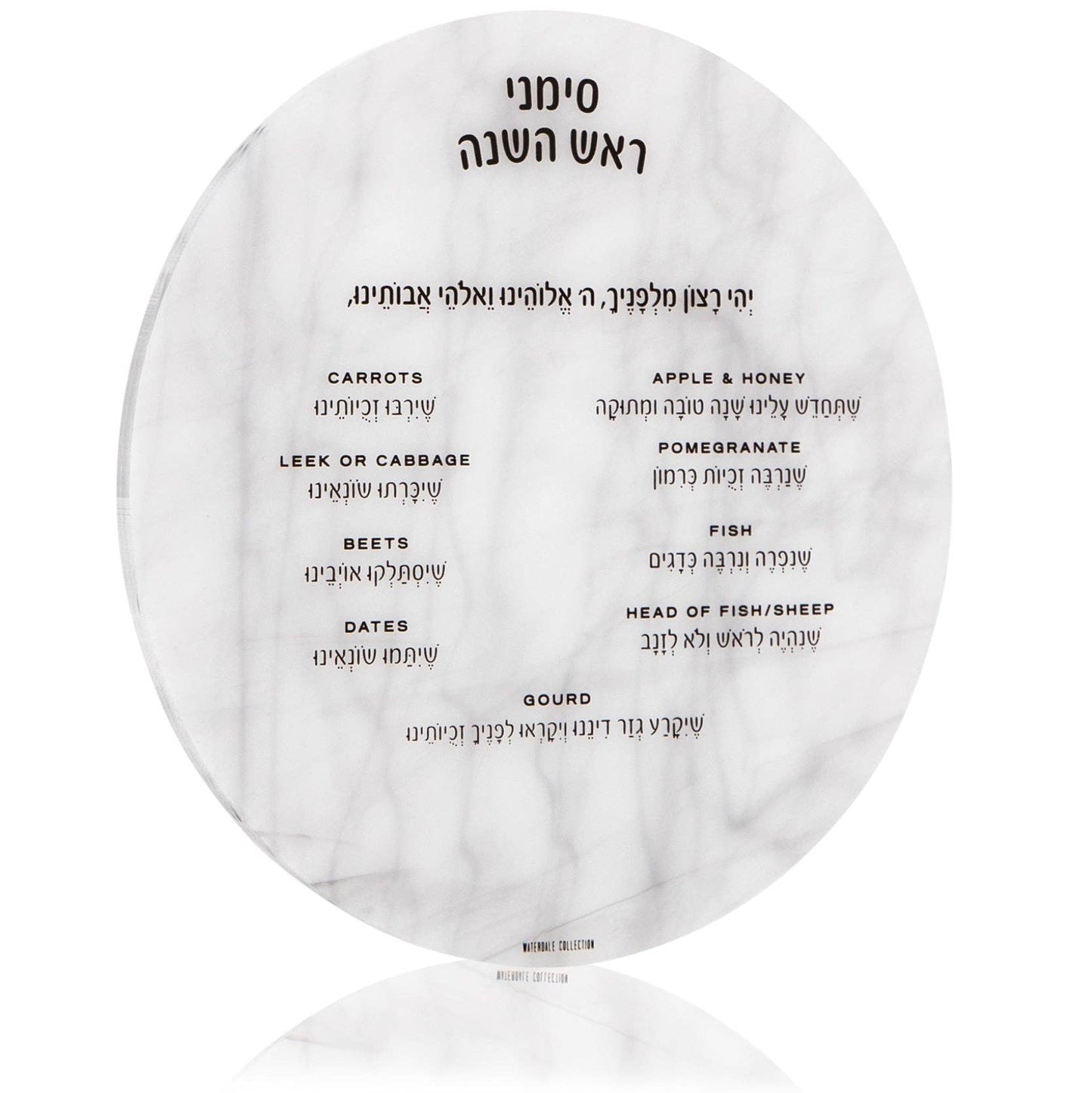 Waterdale Collection - Marble Round Simanim Card