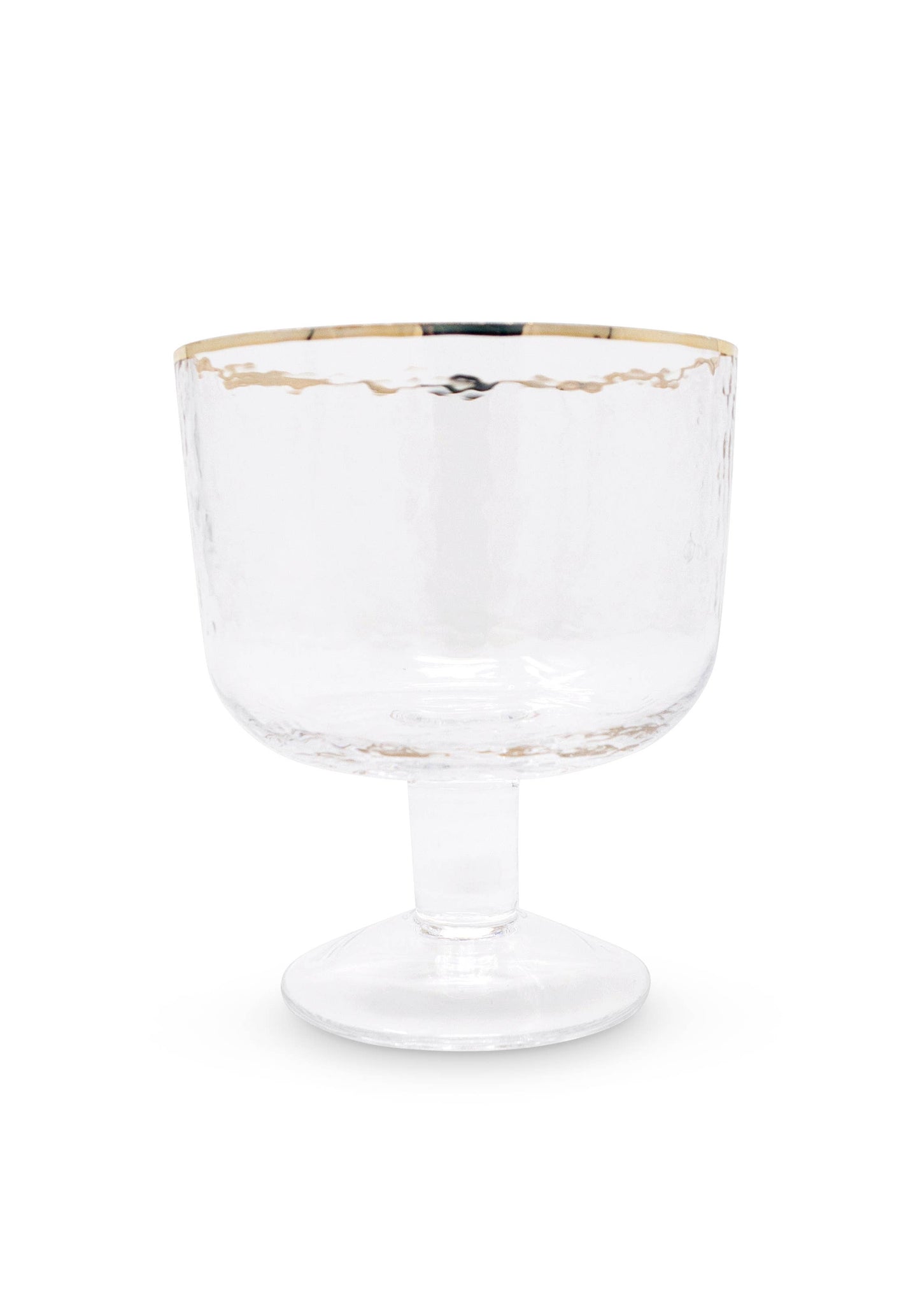 VIVIENCE - Set Of 6 Footed Dessert Bowls With Gold Rim