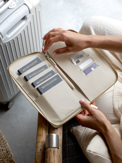 Stackers - Oatmeal & Linen Passport Travel Organiser
