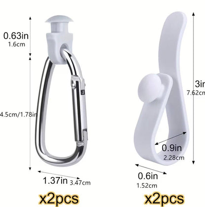 CrocBagg - 4-Pc Buckle & Hook Bag Set: White