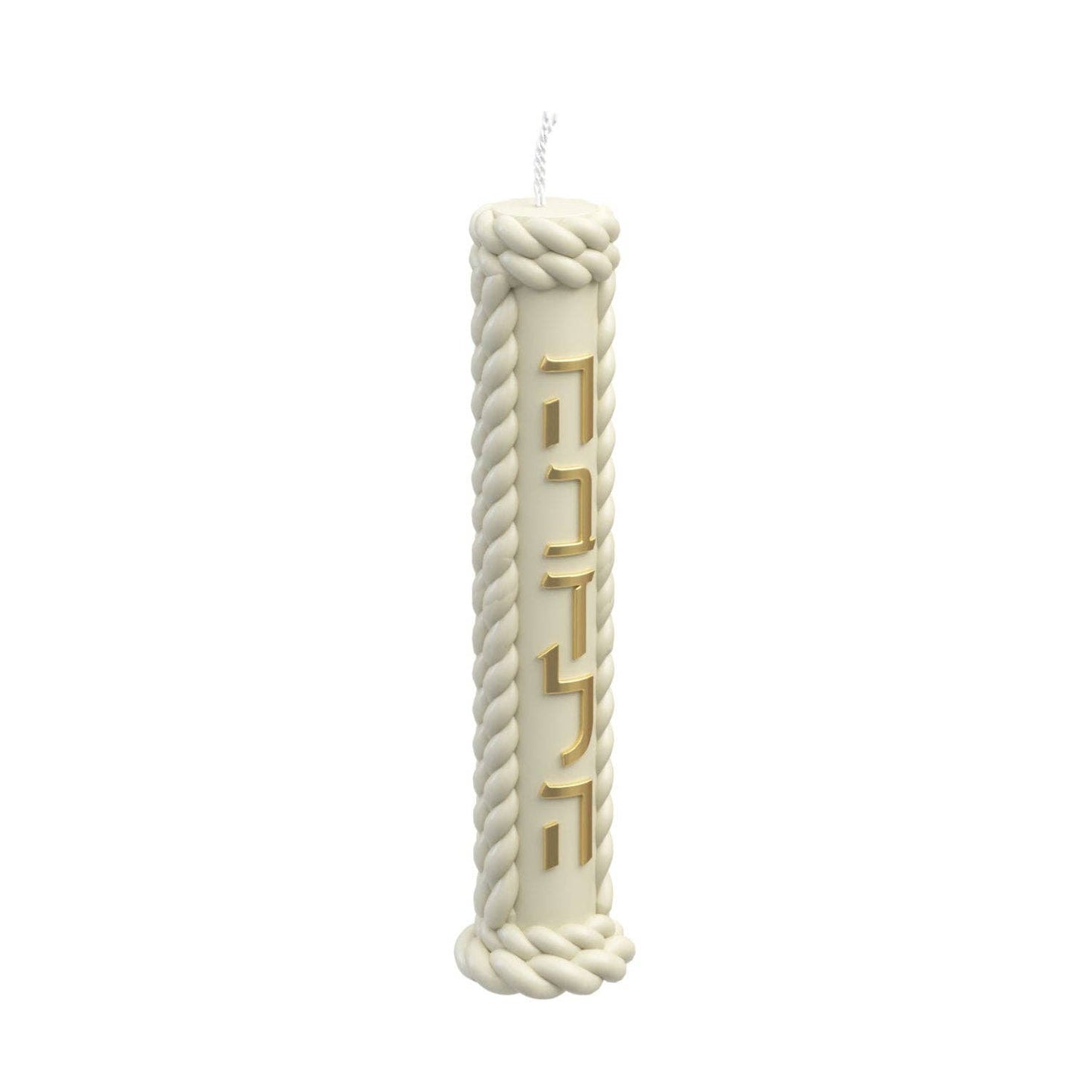 Feldart LLC - Braided Pillar Havdalah Candle: Grey