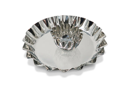 VIVIENCE - Stainless Steel Chip and Dip Bowl, 14.25"D