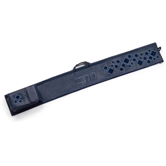 Waterdale Collection - Scattered Fur Lulav and Esrog Case: Navy