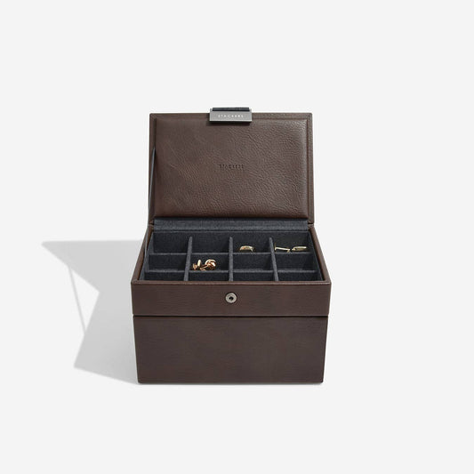 Stackers - Brown Mini Watch & Cufflink Box Set