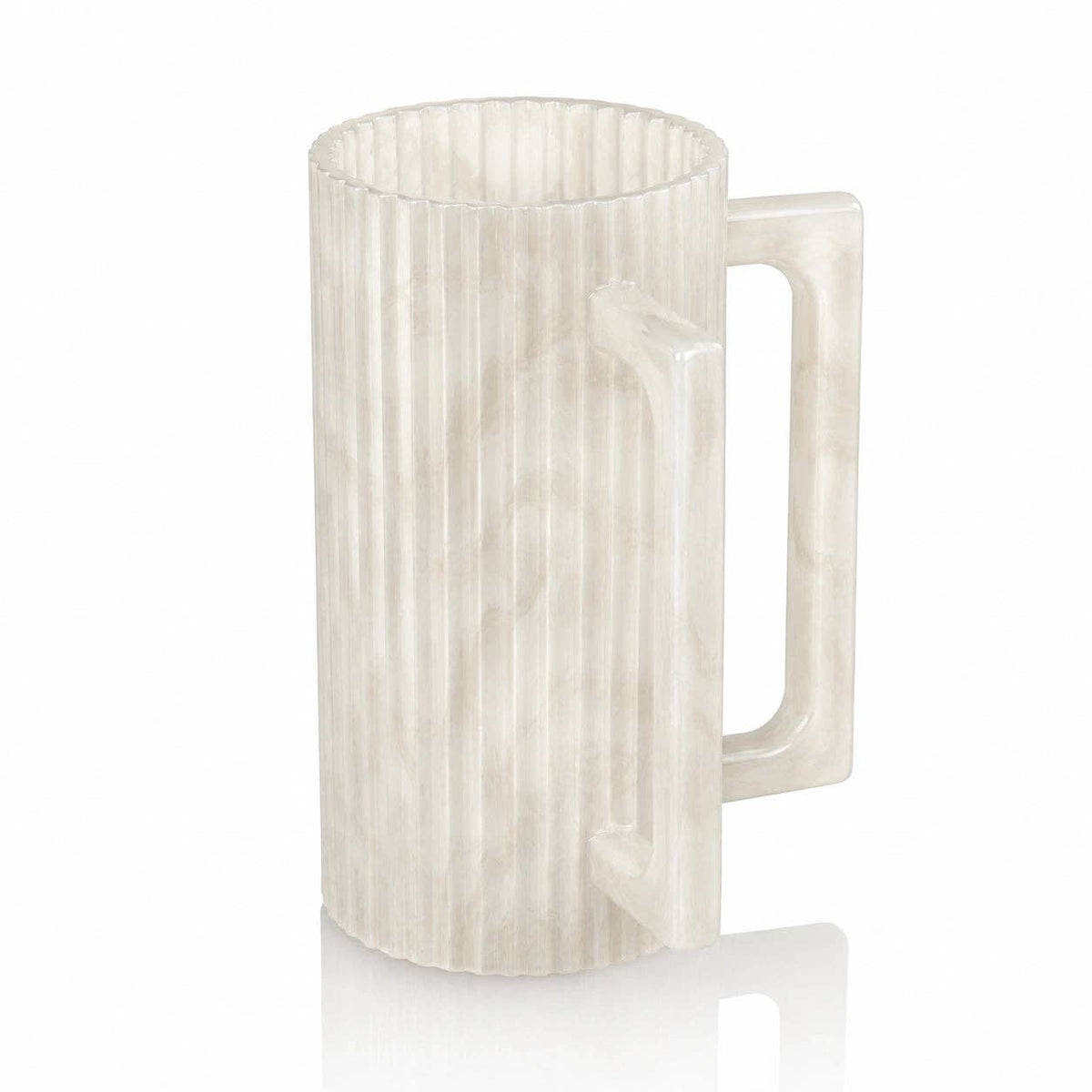 Waterdale Collection - Fluted Resin Washing Cup: White Gold