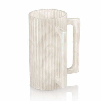 Waterdale Collection - Fluted Resin Washing Cup: White Gold