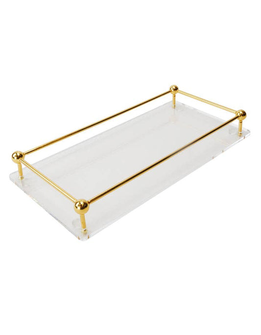 DesignStyles Home - Simply Brilliant Acrylic Tray with Golden Tubes