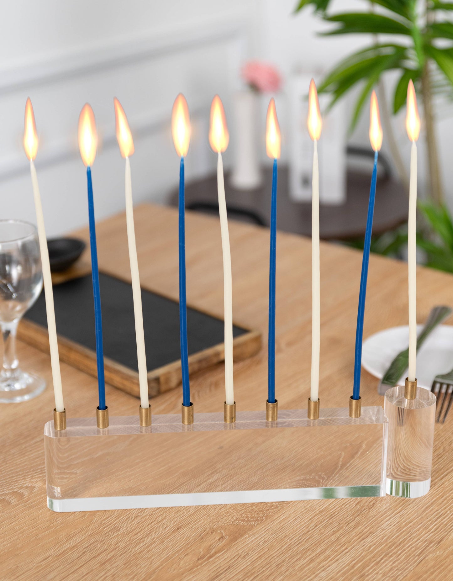 DesignStyles Home - Willow & Riley 30 MM Gold Candle Holders Acrylic Menorah