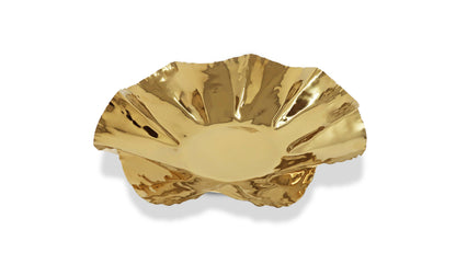 VIVIENCE - Gold Crushed Platter, 16.5"L