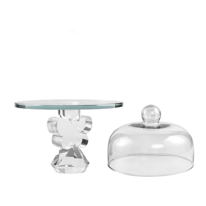 Lainy Home - 9” all clear Butterfly Cake Plate