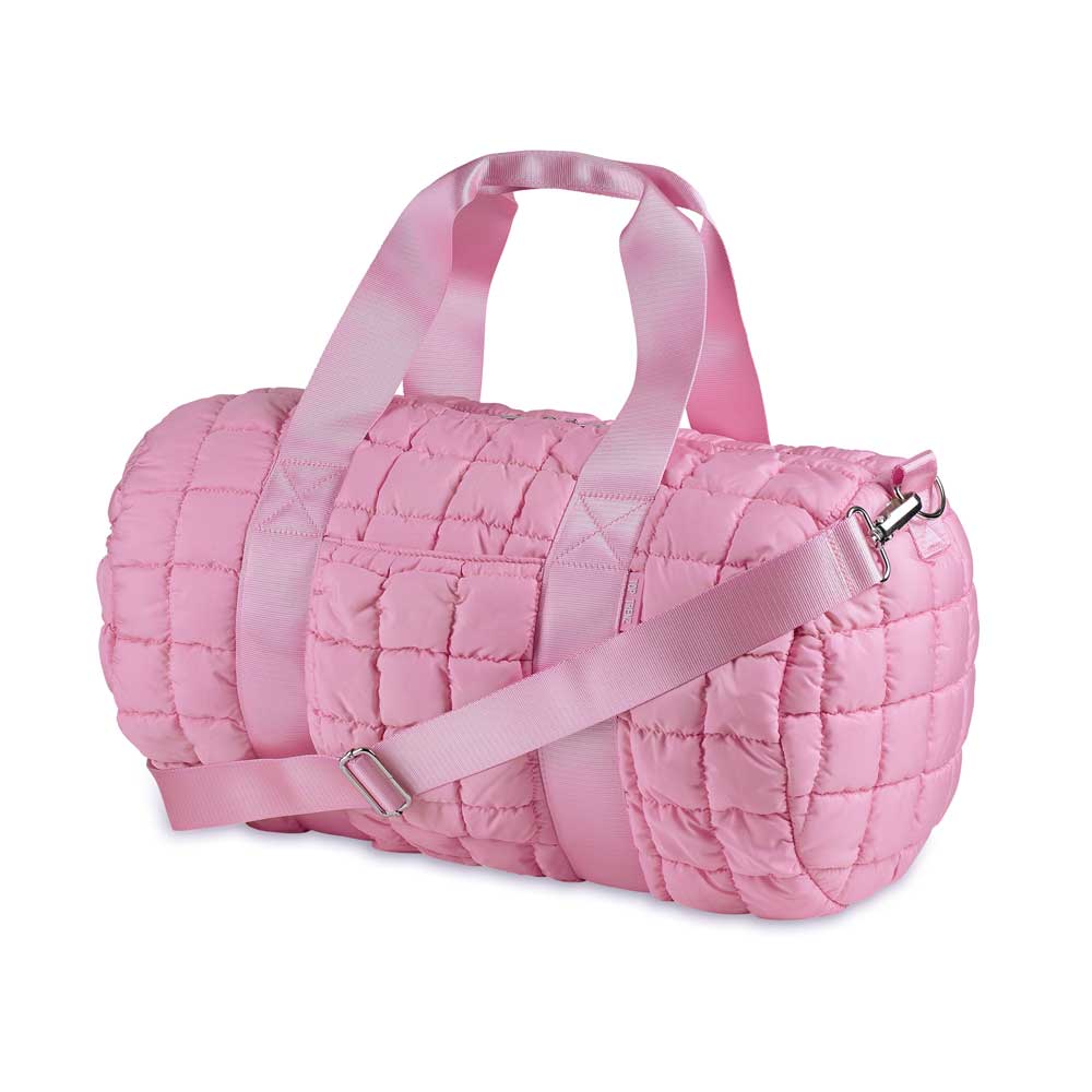 Top Trenz Inc - Pink Scrunchie Puffer Duffle Bag