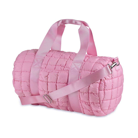 Top Trenz Inc - Pink Scrunchie Puffer Duffle Bag