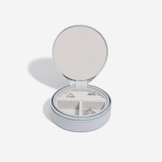 Stackers - Lavender Round Zipped Travel Jewellery Box