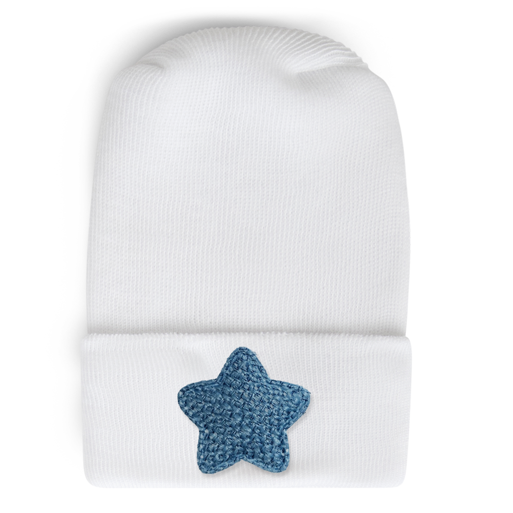 Adora Baby Gifts - Hospital Hat - Weave Mini Denim Star