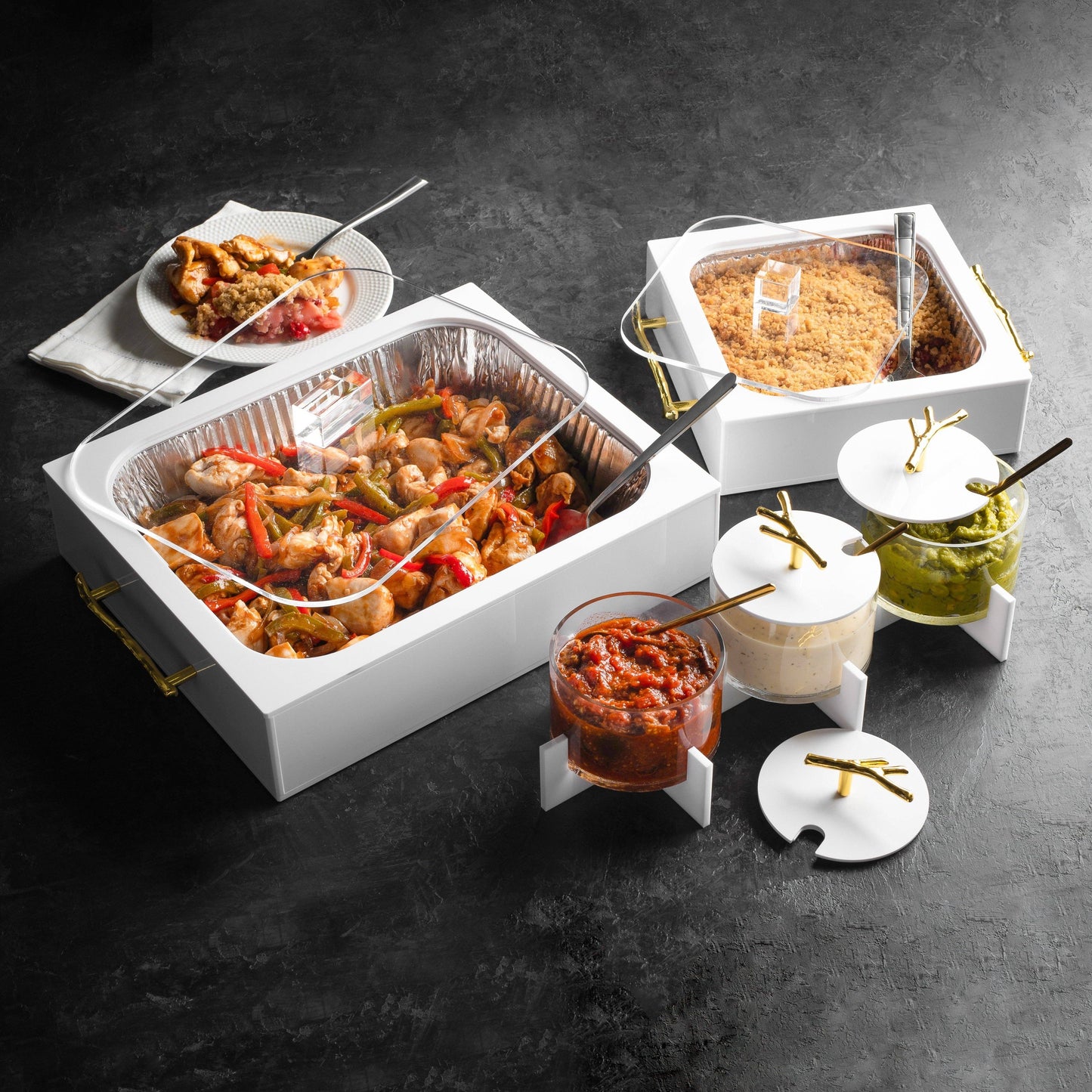 Waterdale Collection - 8x8 Pan Holder: White & Silver