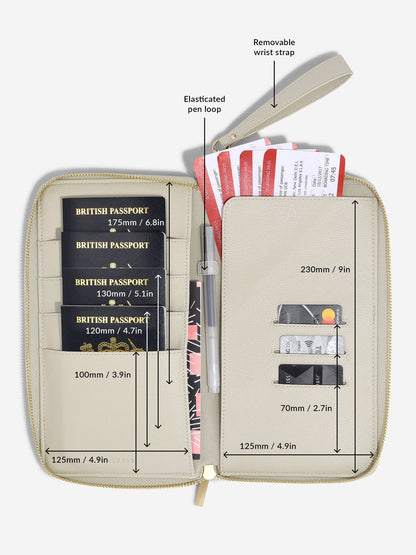 Stackers - Oatmeal & Linen Passport Travel Organiser