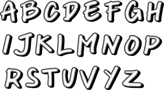 Light + Nine - DIY ALPHABET NIMIX SET BLACK N WHITE