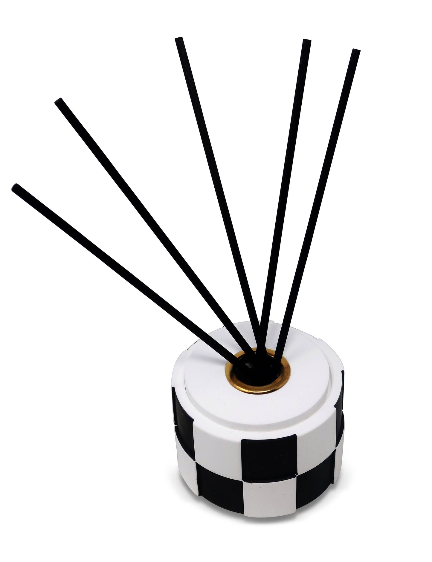 VIVIENCE - Black and White Checked Reed Diffuser