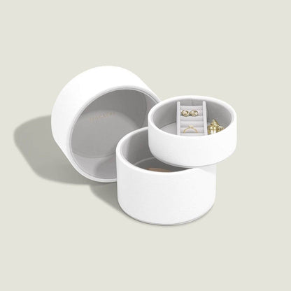 Stackers - Pebble White Bedside Jewellery Box Pod