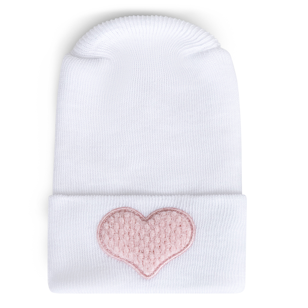 Adora Baby Gifts - Hospital Hat - Weave Mini Blush Heart