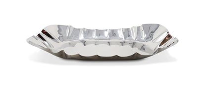 VIVIENCE - Stainless Steel Hammered Serving Tray, 17.25"L: Gold