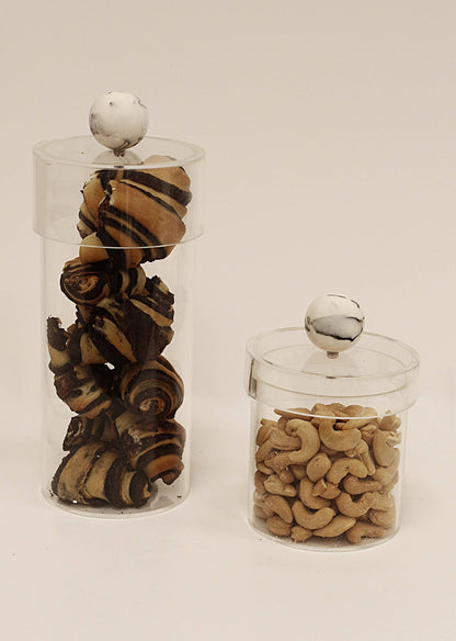 VIVIENCE - Acrylic Canister with Clear Ball Knob