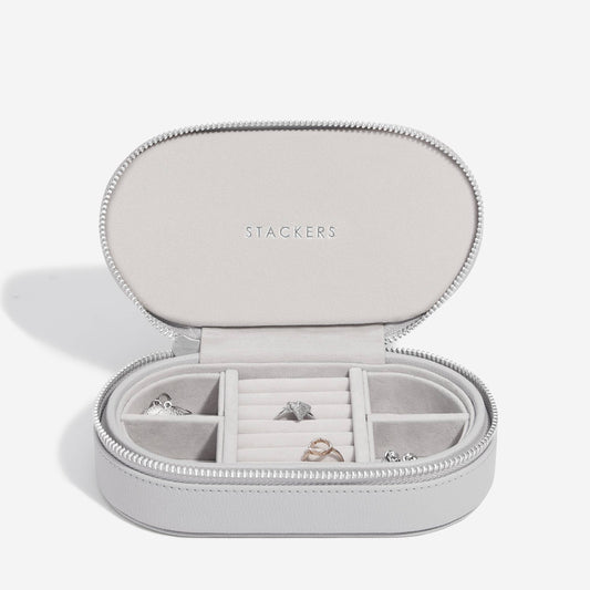 Stackers - Oval Zipped Travel Jewellery Box