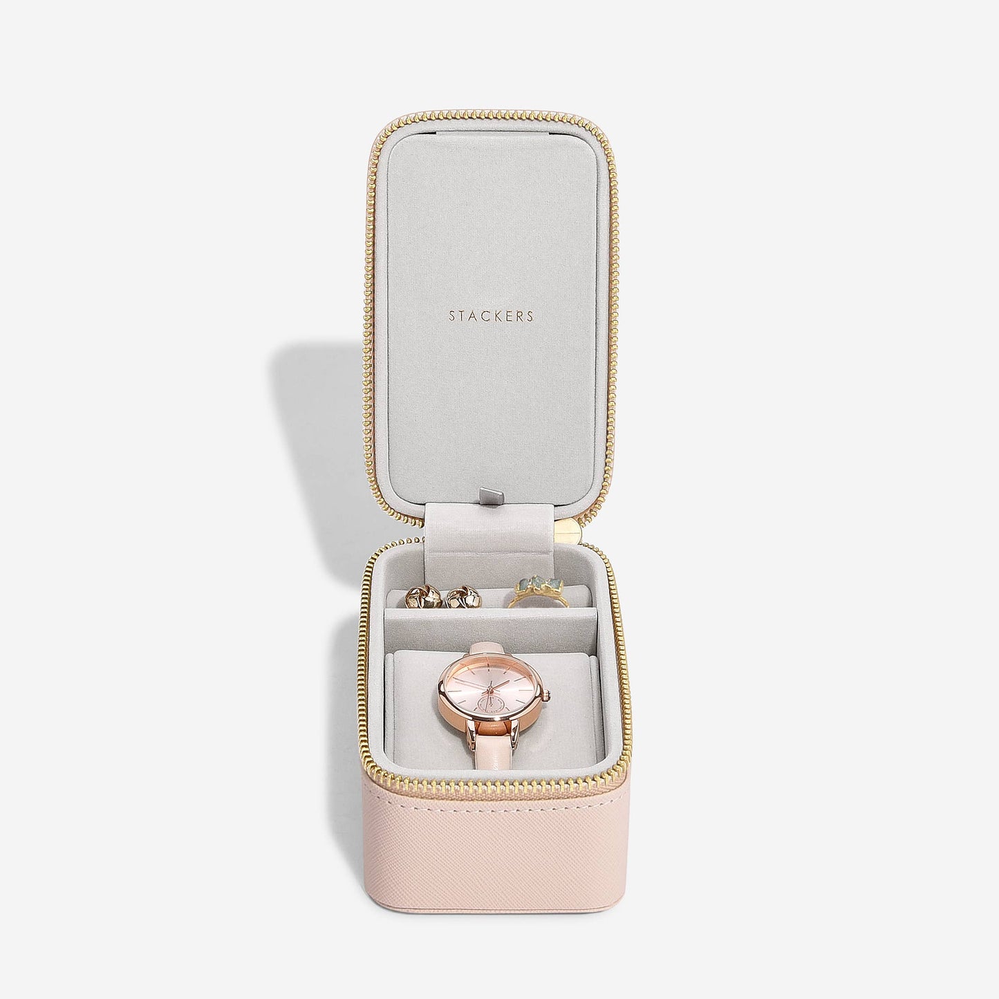 Stackers - Travel Jewellery & Watch Box- Blush Pink