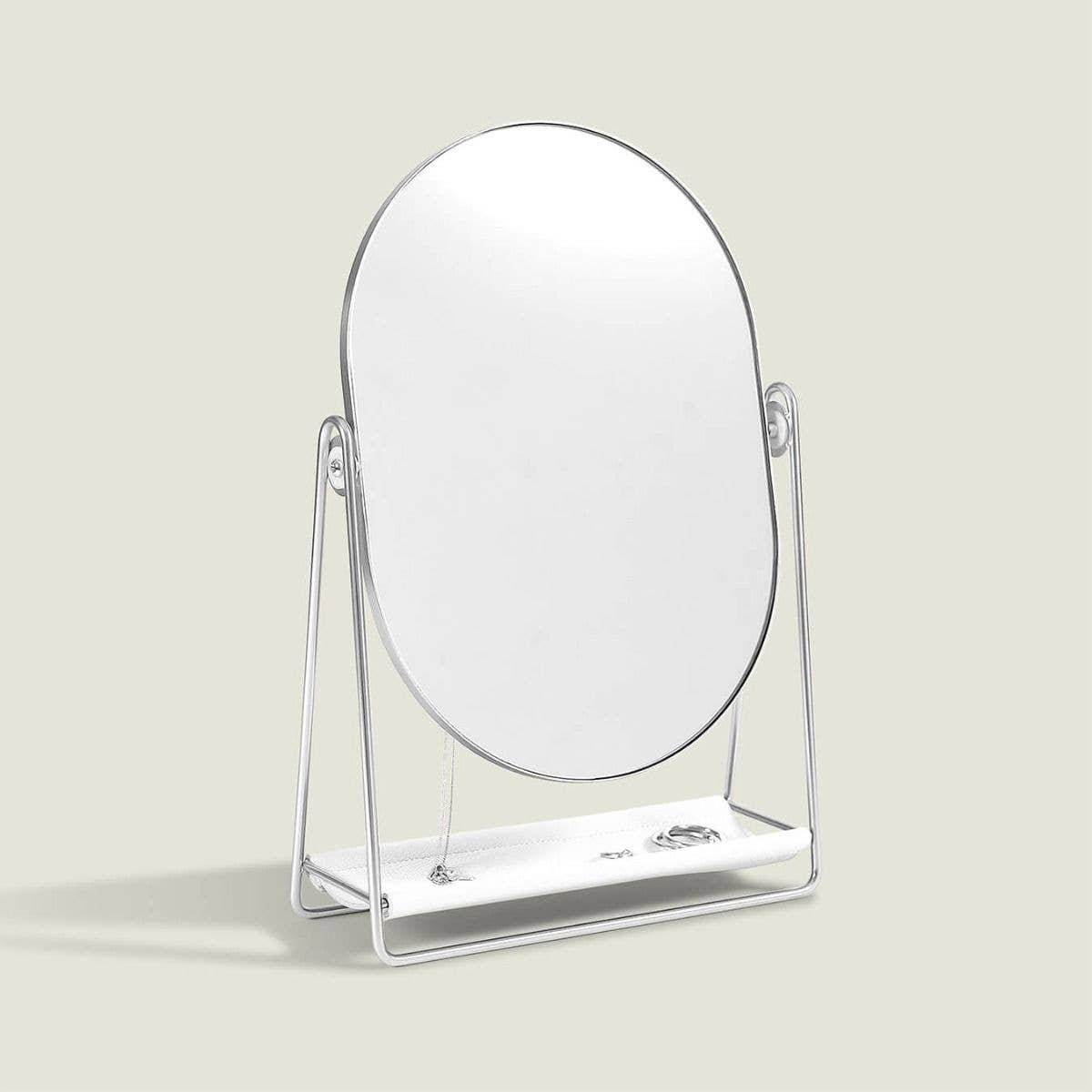 Stackers - White Mirror with Jewellery Stand