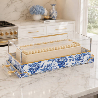 Feldart LLC - Maison Bloom Cake Log Holder & Tray