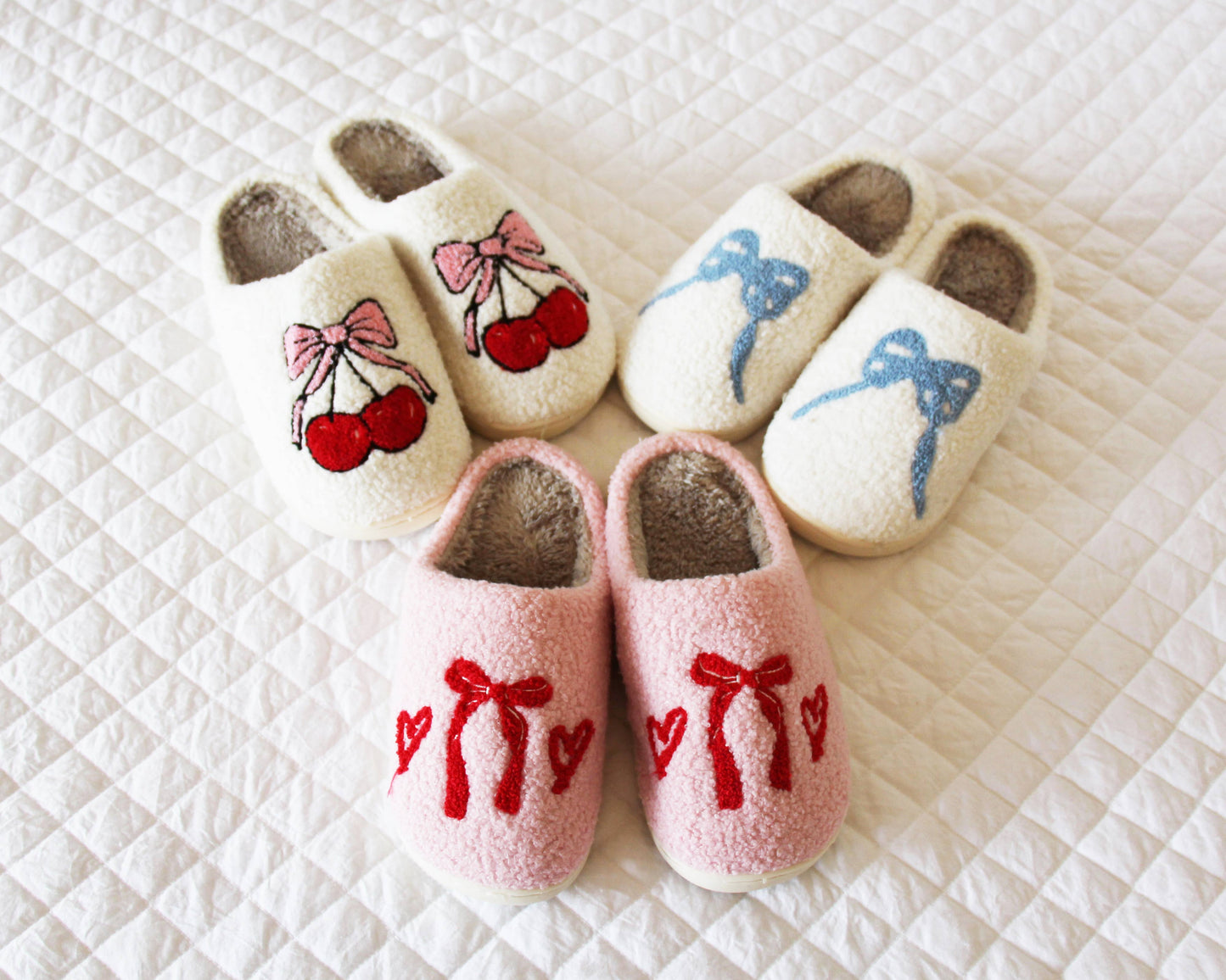 Lemonbella - Christa Cozy Slippers Cupids Bows