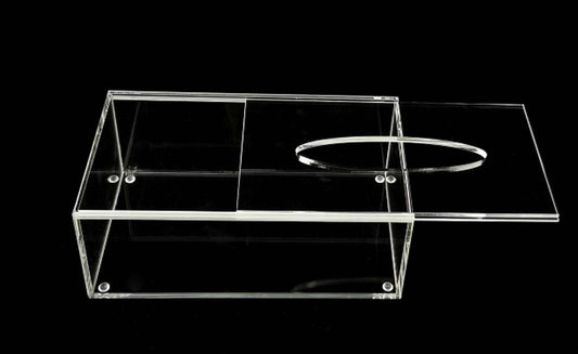 DesignStyles Home - Simply Brilliant Acrylic Tissue Box with Sliding Top