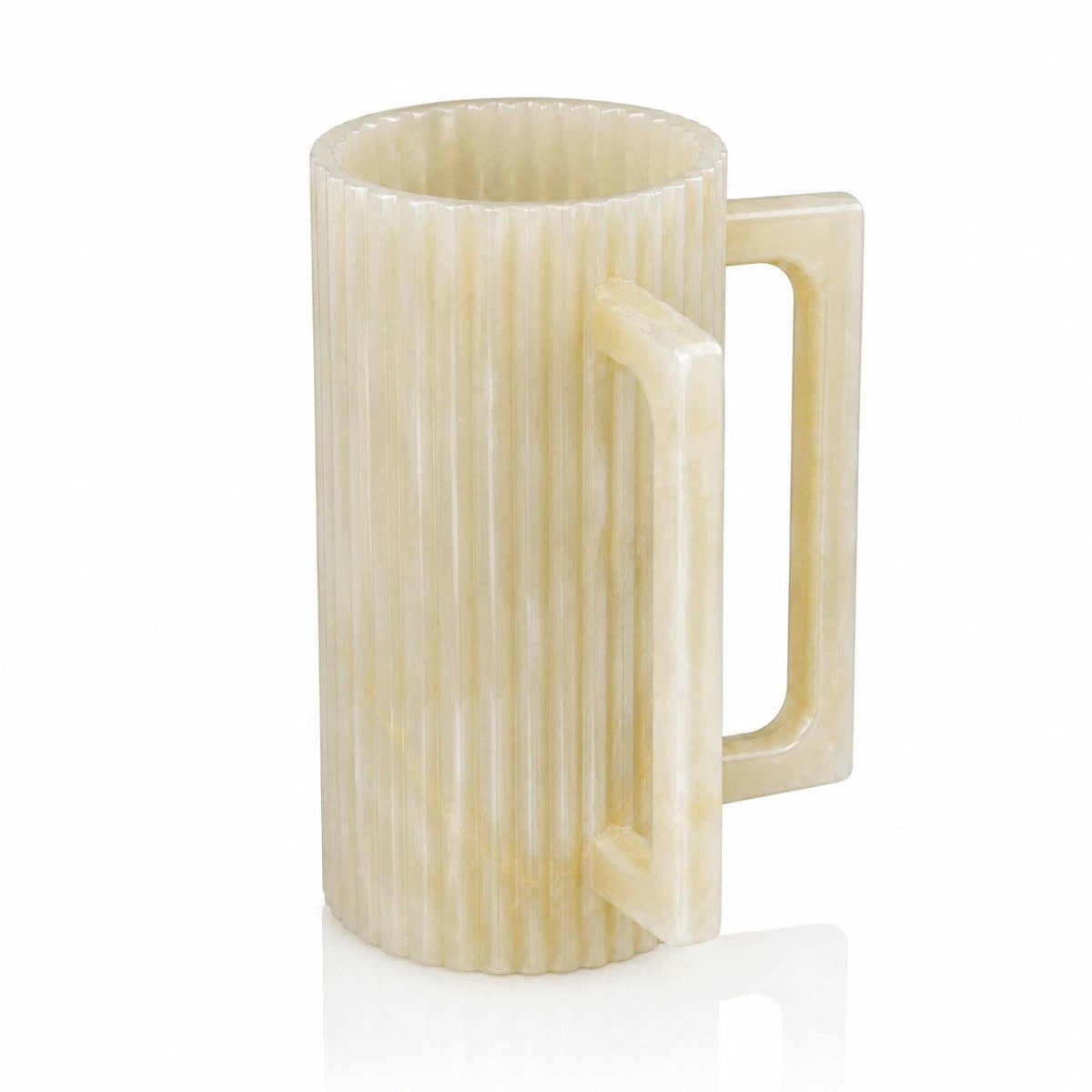 Waterdale Collection - Fluted Resin Washing Cup: White Gold