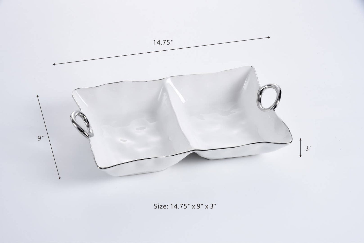 Pampa Bay - Deep 2 Section Rectangular Server