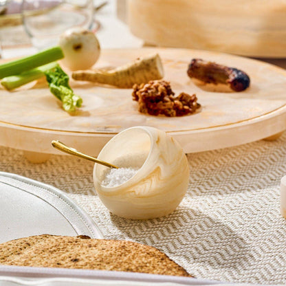 Waterdale Collection - Resin Salt Cellar: Marble