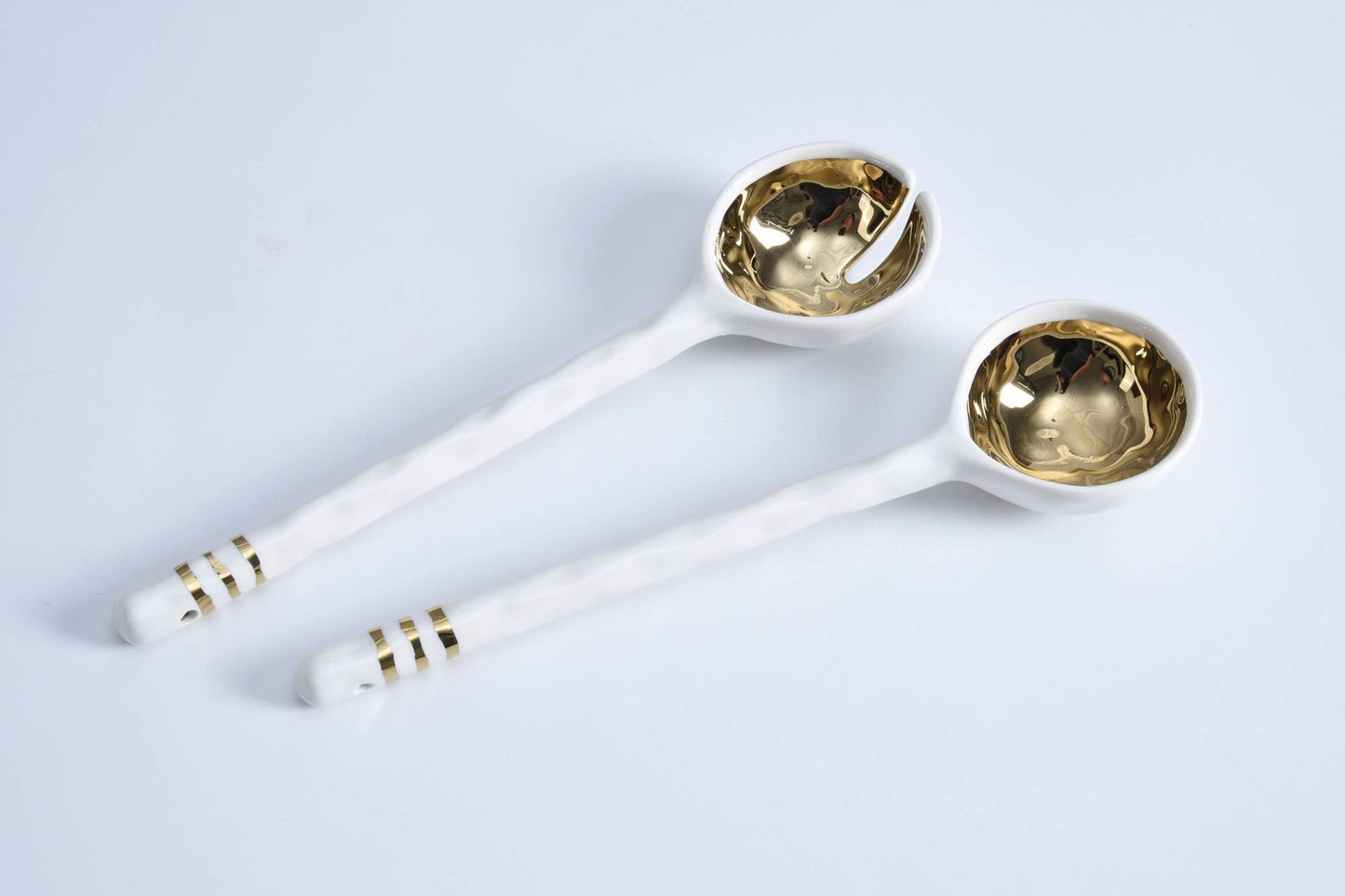 Pampa Bay - Porcelain Salad Server Set Gold
